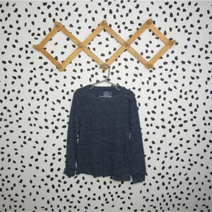 Cat & Jack Navy Boys Long Sleeve Waffle Knit Shirt